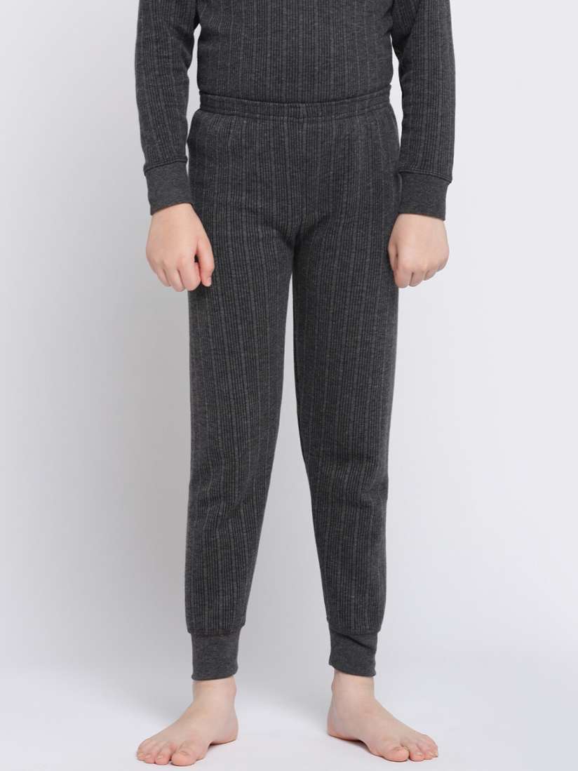 Buy DIXCY SCOTT Boys Grey Melange Striped Thermal Bottoms Thermal Bottoms for Boys 12729960 Myntra