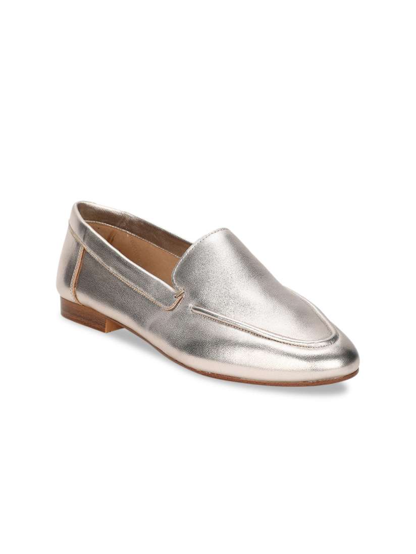 Buy ALDO Women Silver Toned Leather Loafers Casual Shoes for Women 12747726 Myntra