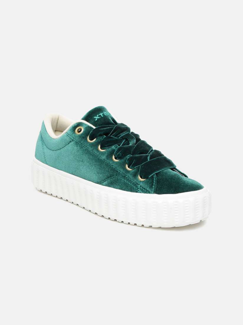 Buy Xtep Women Green Flatforms Casual Shoes for Women 12752878 Myntra