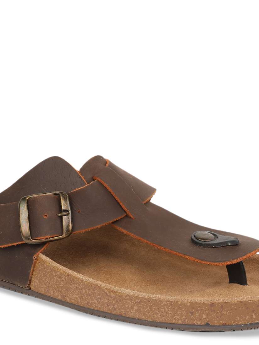 Buy Bata Men Brown Leather Comfort Sandals Sandals for Men 12760852 Myntra