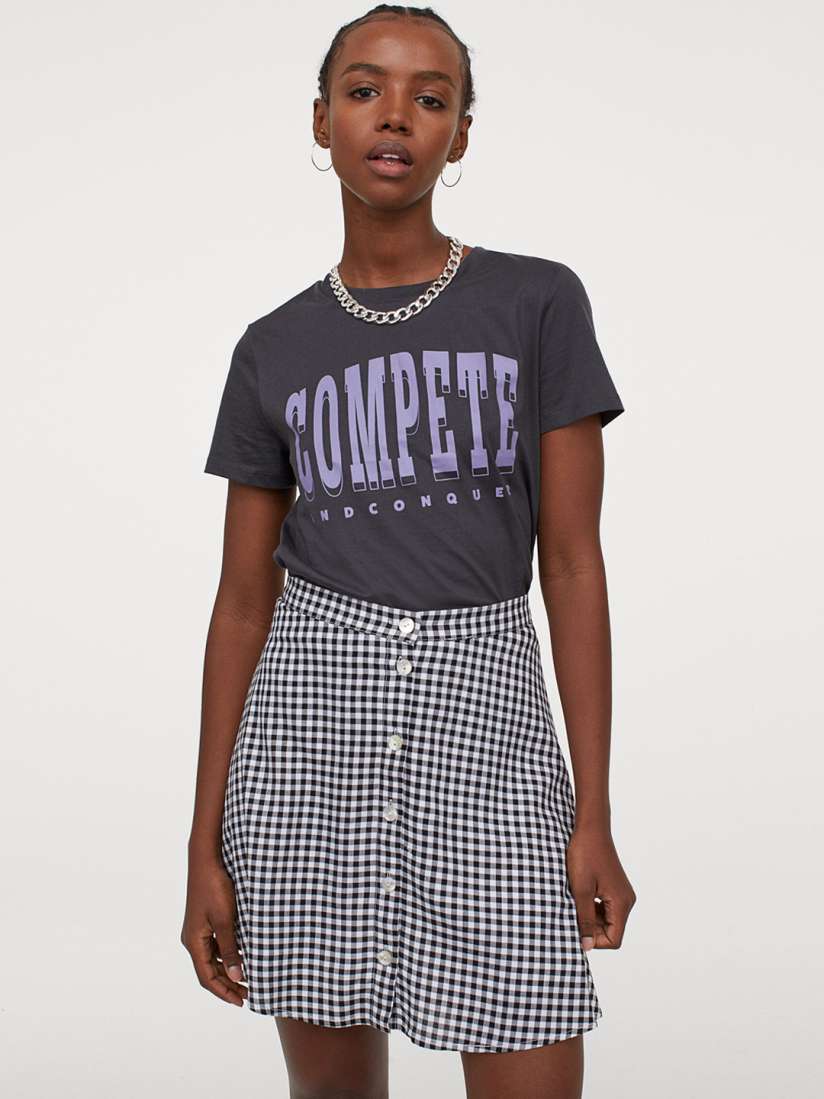 Buy H M Women Black A Line Skirt Skirts for Women 12861770 Myntra