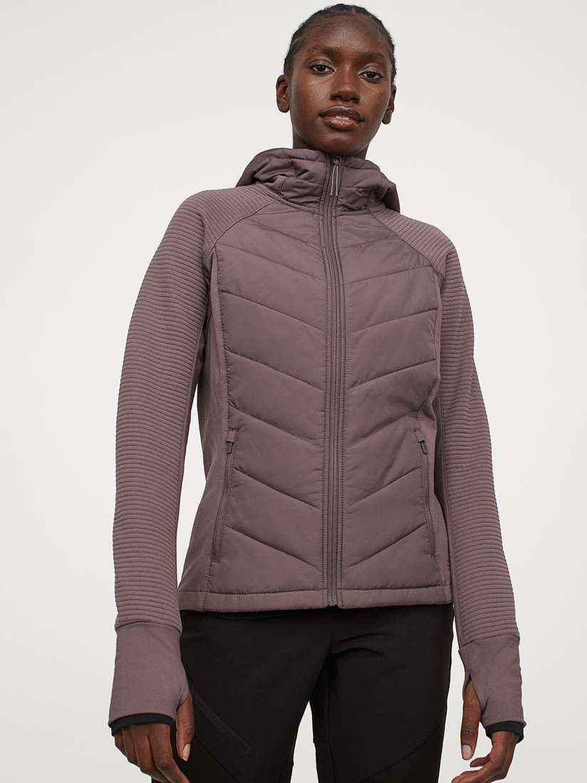 Buy H\u0026M Women Purple Solid Padded Hooded Outdoor Jacket - Jackets for Women  12675680 | Myntra