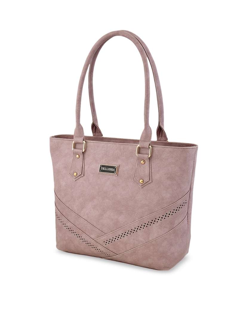 Buy Bellissa Mauve Solid Handheld Bag Handbags for Women 12687896 Myntra