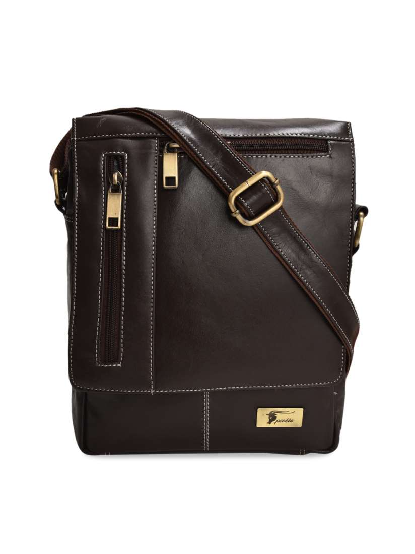 Buy Peseta Unisex Brown Solid Messenger Bag Messenger Bag for Unisex 12699402 Myntra