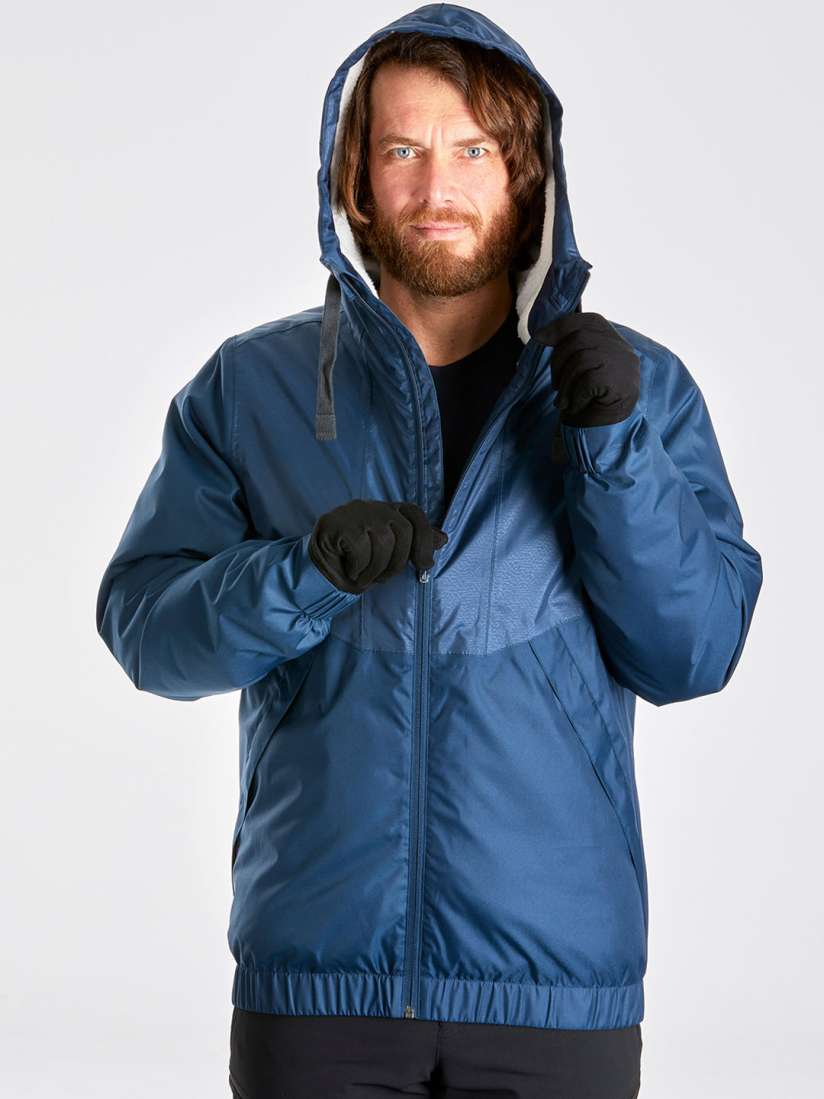 Buy Quechua By Decathlon Men Blue Hooded Waterproof Warm Snow Jacket Full Zip Jackets for Men 12941938 Myntra
