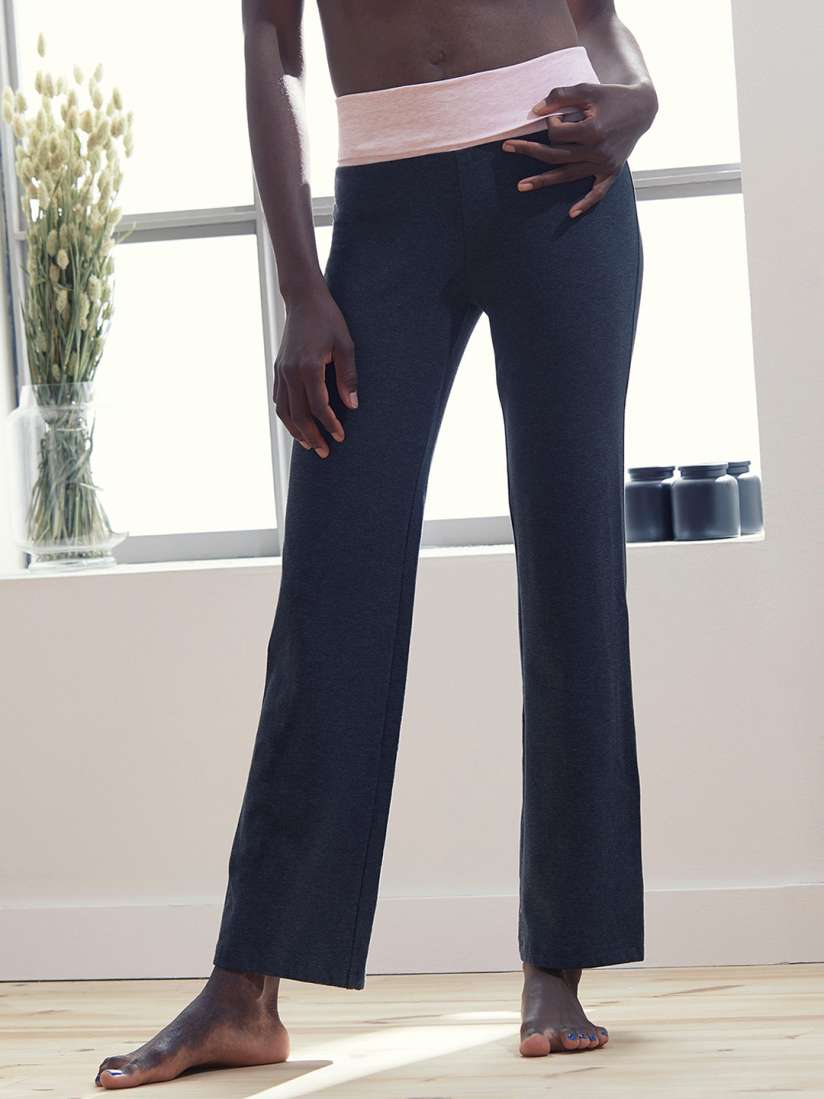 Buy Domyos By Decathlon Women Grey Pink Regular Fit Organic Cotton Yoga Pants Lounge Pants for Women 12965938 Myntra