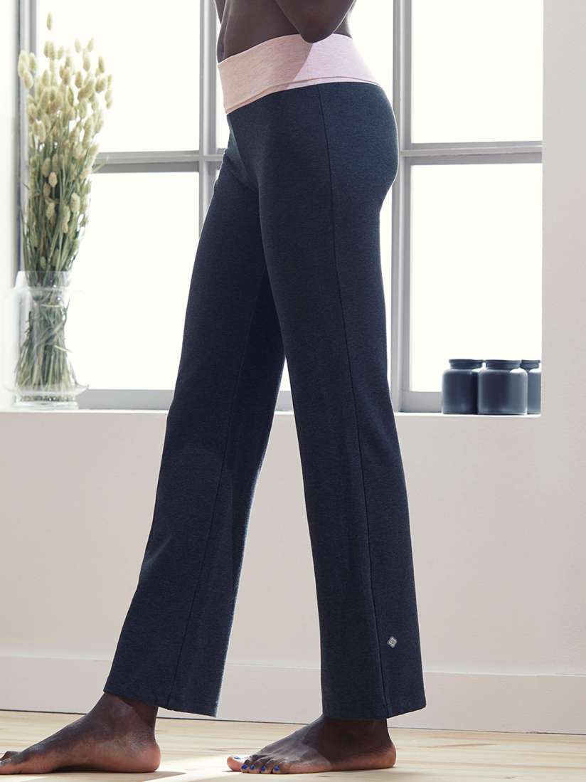 Buy Domyos By Decathlon Women Grey Pink Regular Fit Organic Cotton Yoga Pants Lounge Pants for Women 12965938 Myntra