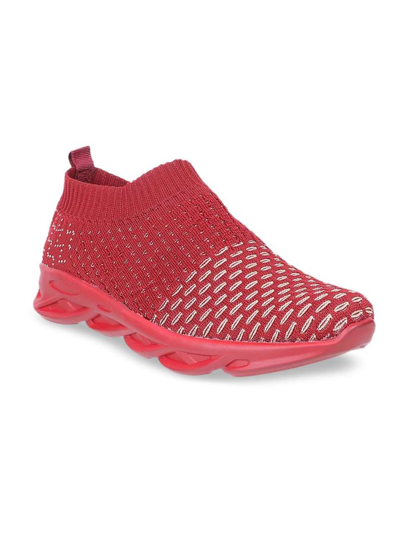 Buy STEPpings Women Maroon Mesh Walking Shoes Sports Shoes for Women 12983944 Myntra