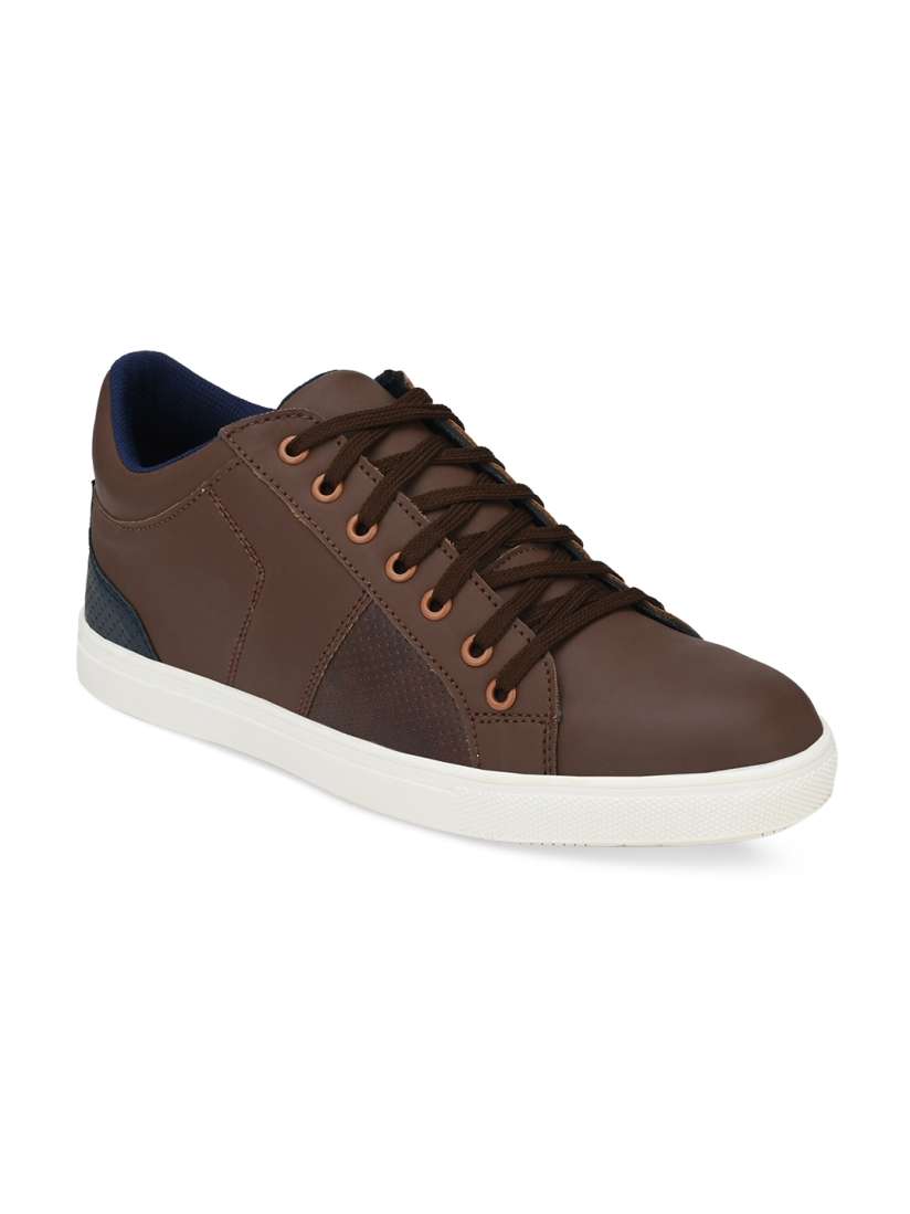 Buy ELIXIR MAN Men Brown Solid Synthetic Leather Mid Top Sneakers Casual Shoes for Men 12977978 Myntra
