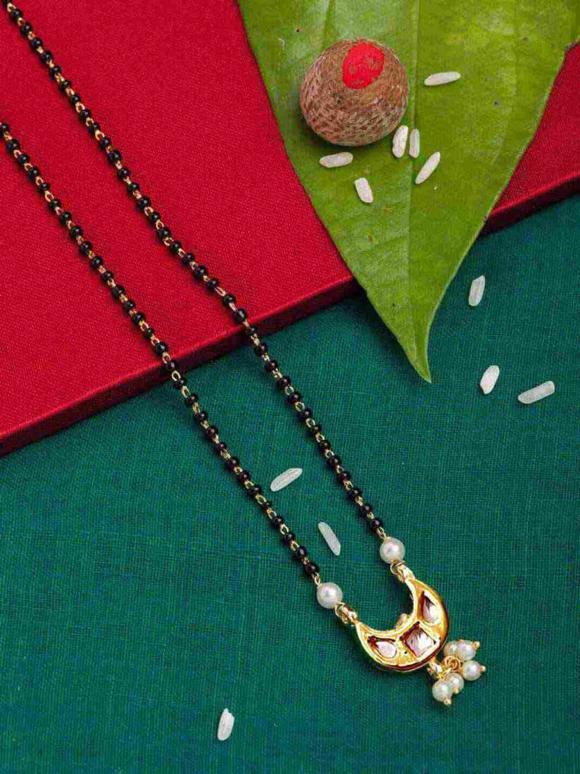 Buy Sia Art Jewellery Gold Plated Black Artificial Stones and Beads Studded Mangalsutra Mangalsutra for Women 12992580 Myntra