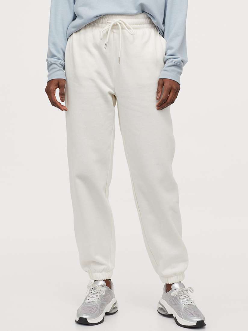 White sweatpants h&m hot sale