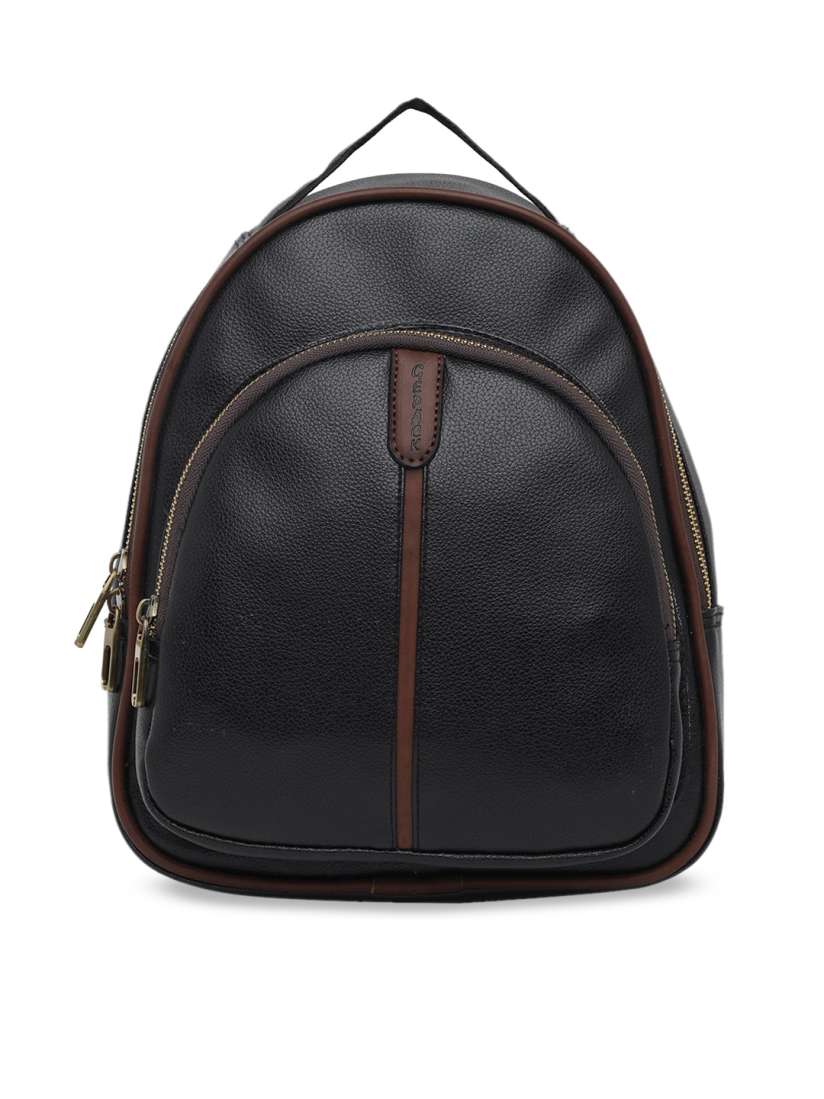 Buy GEPACK by BagsRUs Women Black Brown Solid Backpack Backpacks for Women 12994692 Myntra