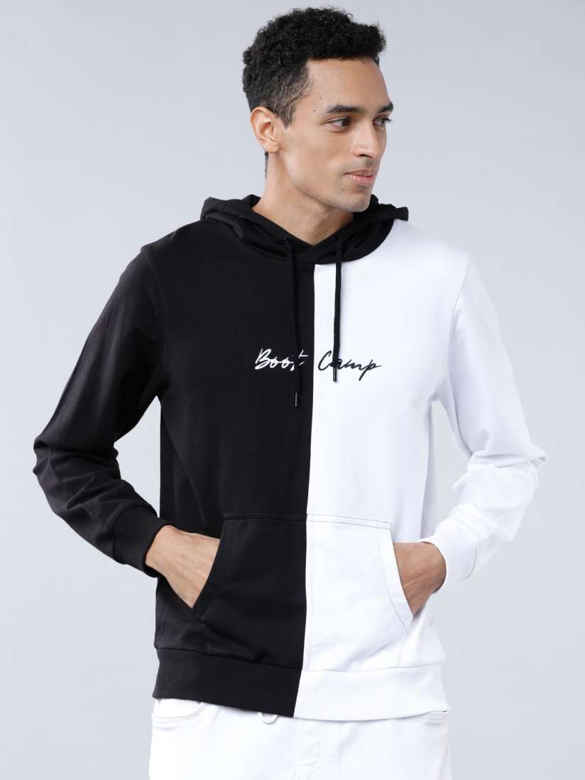 Buy HIGHLANDER Men Black White Printed Hooded Sweatshirt Sweatshirts for Men 13041574 Myntra