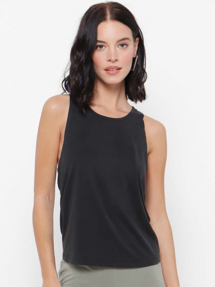 Buy FOREVER 21 Women Grey Solid Tank Top Tops for Women 13066484 Myntra
