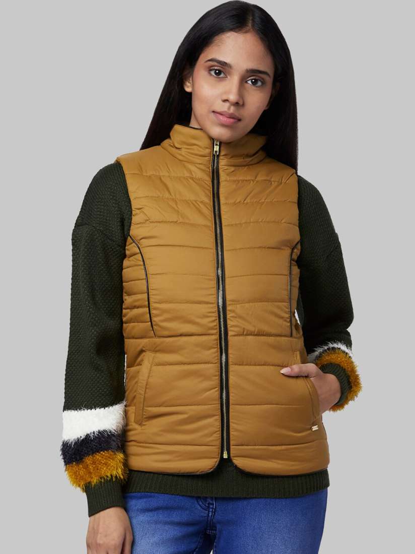 Buy Park Avenue Woman Women Brown Solid Padded Jacket Jackets for Women 12996416 Myntra