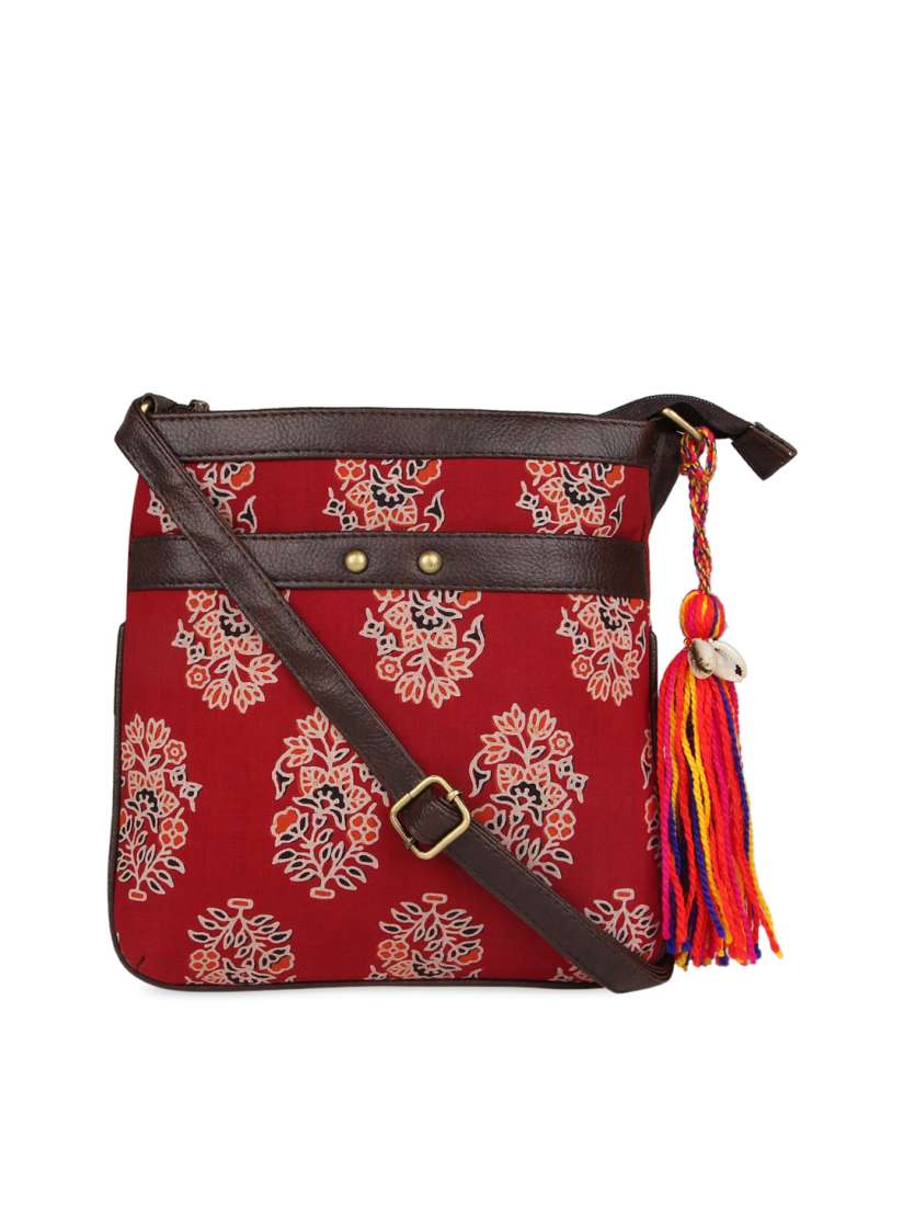 Buy Vivinkaa Red Printed Sling Bag Handbags for Women 13084174 Myntra