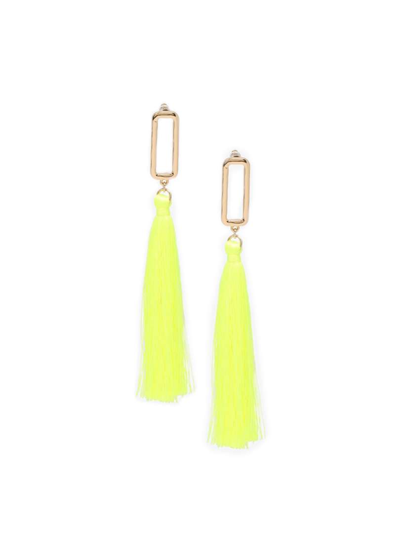 Yellow earrings forever 21 top
