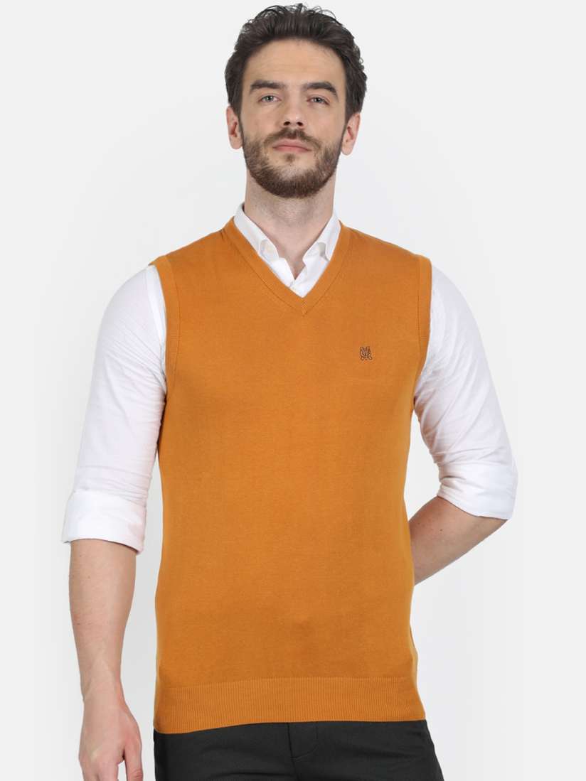 Mustard sweater vest shop