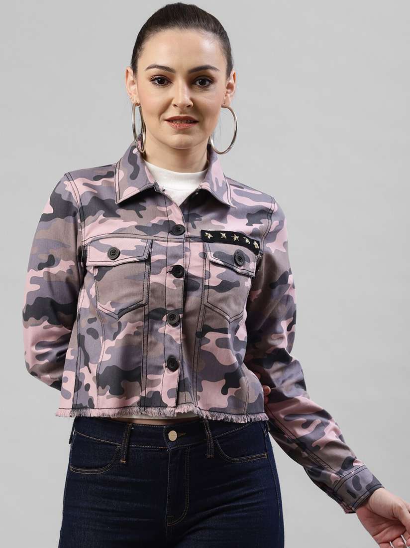 Buy KASSUALLY Women Pink Printed Tailored Jacket Jackets for Women 13110606 Myntra