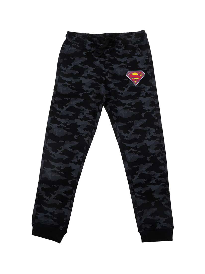 Buy Superman Boys Black Grey Camouflage Print Straight Fit Joggers Track Pants for Boys 13117204 Myntra