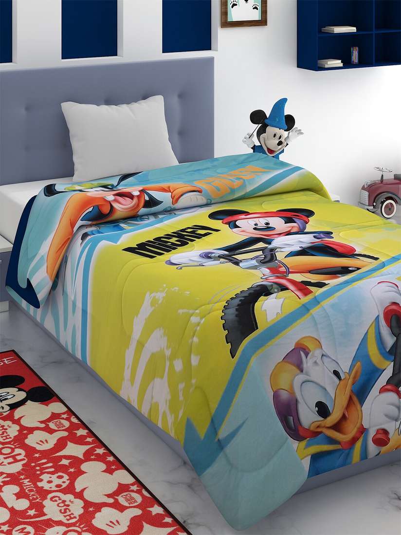Mickey Mouse Cartoon Character Bed Sheets Buy Disney Blue Yellow