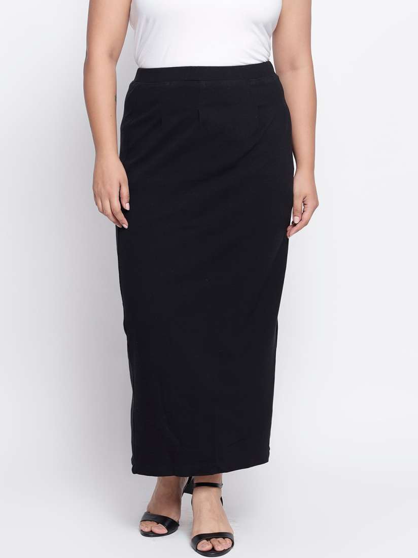 Buy Amydus Women Plus Size Black Solid Maxi Pencil SKirt Skirts for Women 12892016 Myntra