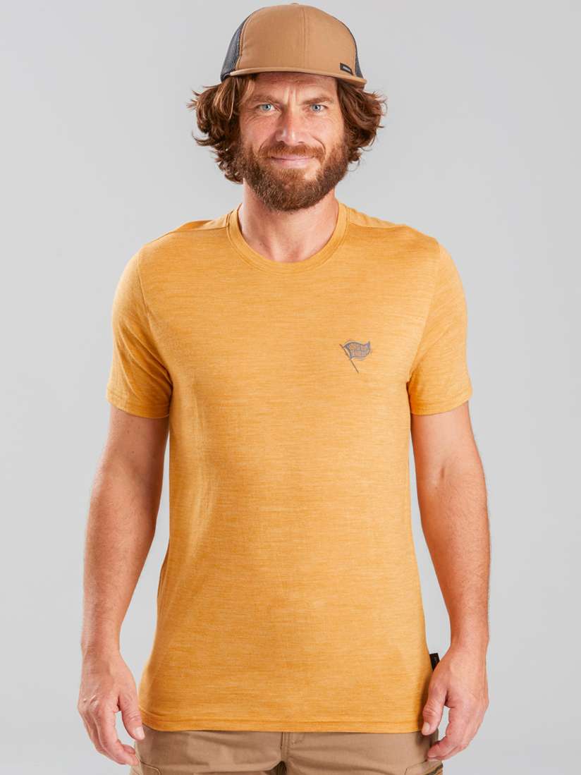 Buy FORCLAZ By Decathlon Men Orange Merino Wool Travel Hiking Trekking T shirt Tshirts for Men 12928686 Myntra