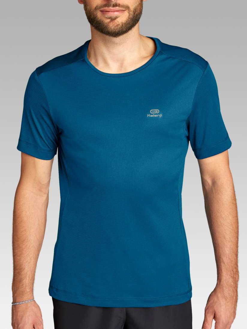 Buy Kalenji By Decathlon Men Teal Solid Round Neck Running T shirt Tshirts for Men 12928852 Myntra