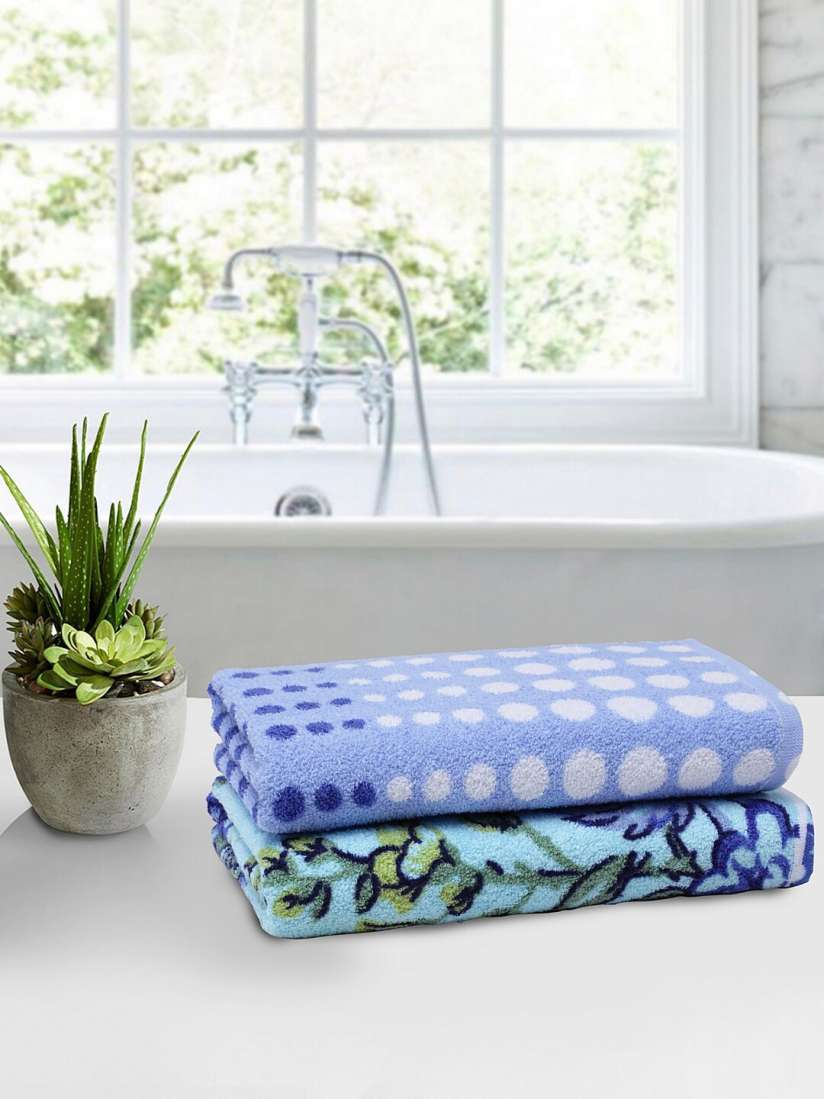 Buy BOMBAY DYEING Unisex Set Of 2 Printed Towels Towel Set for Unisex 12928578 Myntra