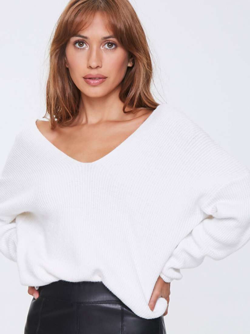 Twist back pullover sweater on sale