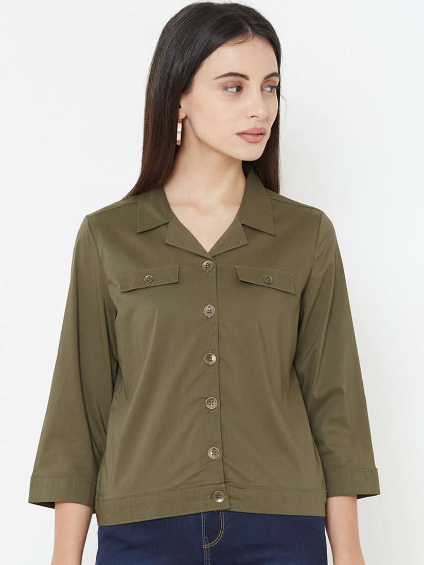 Buy Kraus Jeans Women Olive Green Solid Tailored Jacket Jackets for Women 13136938 Myntra