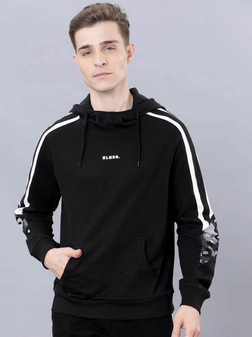 Buy HIGHLANDER Men Black Solid Hooded Sweatshirt Sweatshirts for Men 13137106 Myntra
