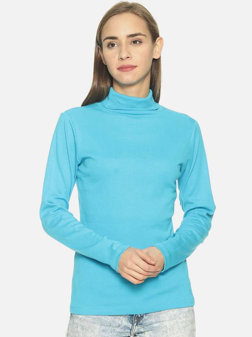 Buy FEMEA Women Blue Solid Top Tops for Women 13260858 Myntra