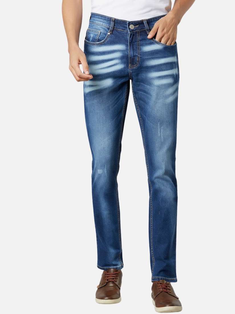 Buy MARCA Disati Men Blue Slim Fit Mid Rise Mildly Distressed Jeans Jeans for Men 13278348 Myntra