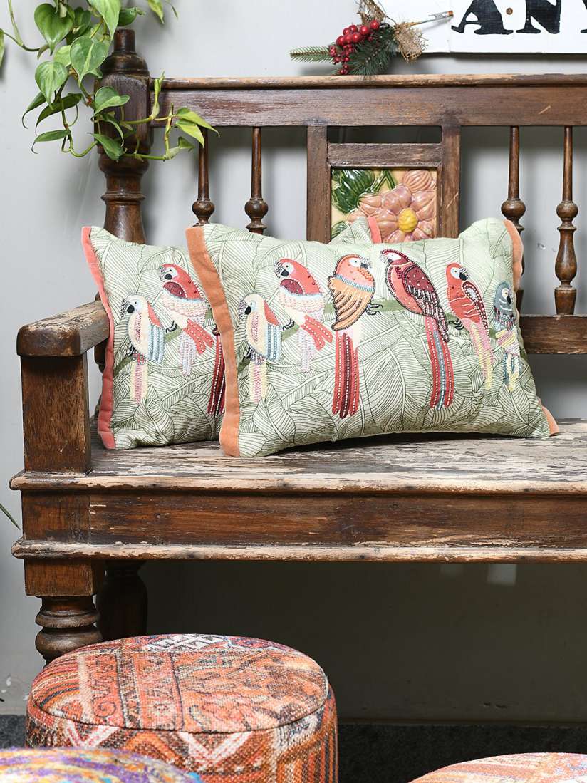 Rectangle shaped cushion covers top