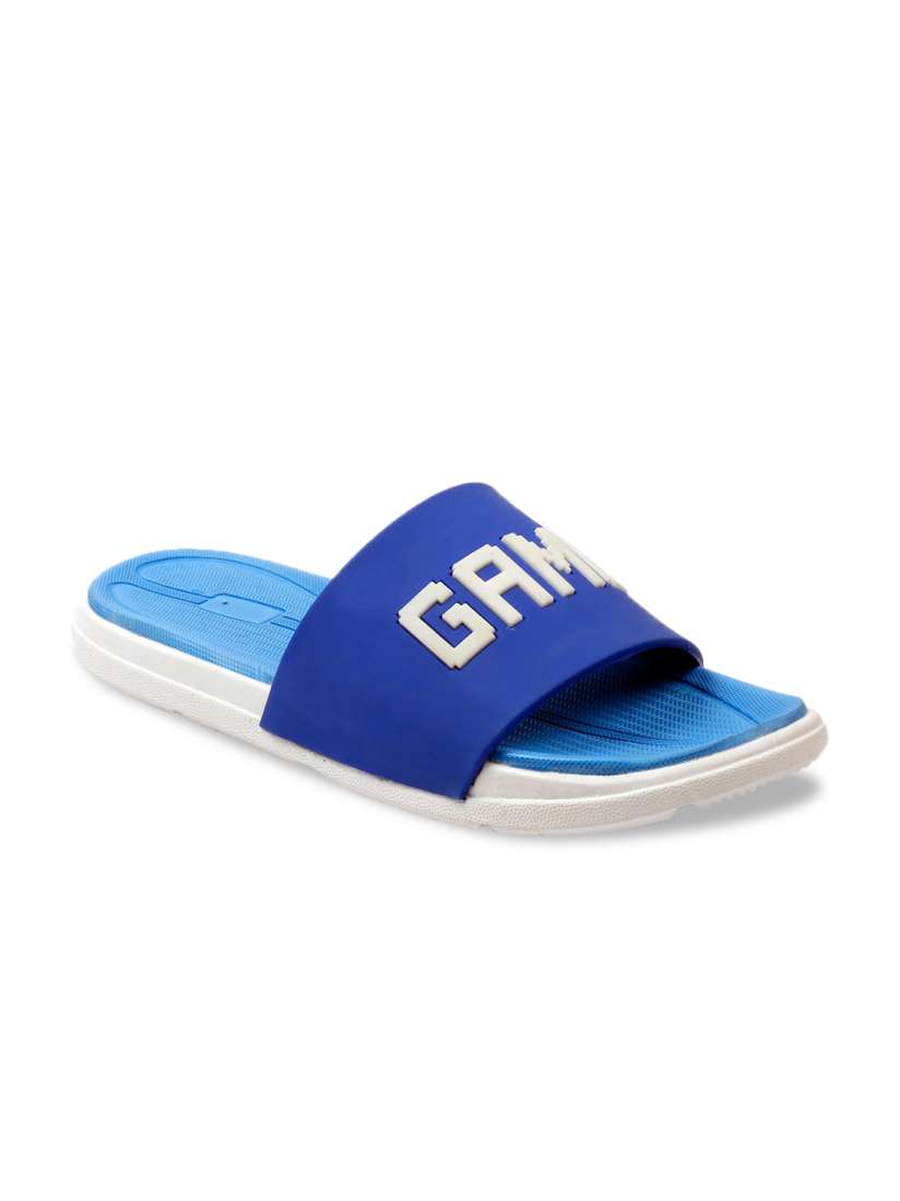 Buy bacca bucci Men Blue White Printed Sliders Flip Flops for Men 13293870 Myntra