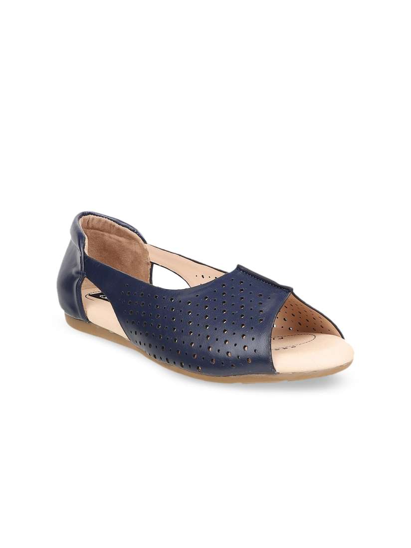 Buy Sherrif Shoes Women Navy Blue Solid Open Toe Flats Flats for Women 13301304 Myntra