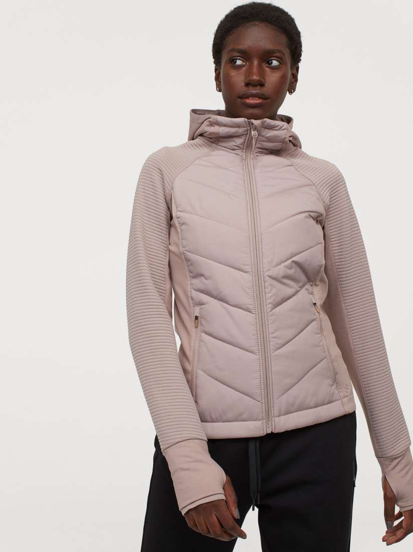 Buy H M Women Pink Solid Padded Hooded Outdoor Jacket Jackets for Women 13147572 Myntra