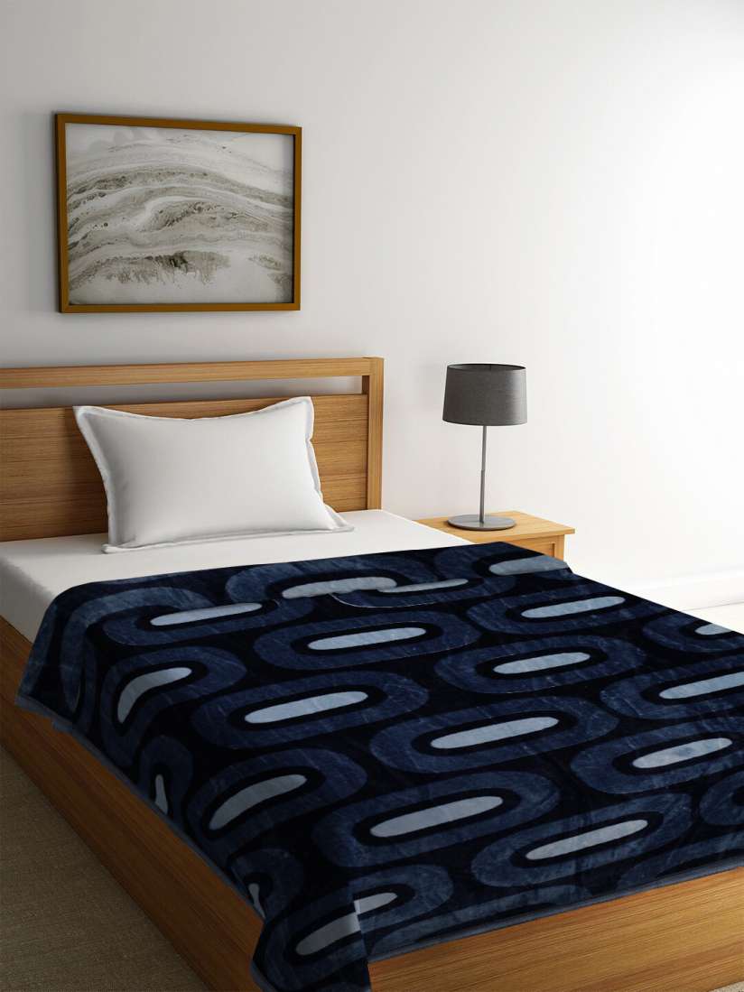 Buy NEUDIS Blue GreyPrinted Mild Winter 500 GSM Single Bed Blanket Blankets Quilts and Dohars for Unisex 13345778 Myntra