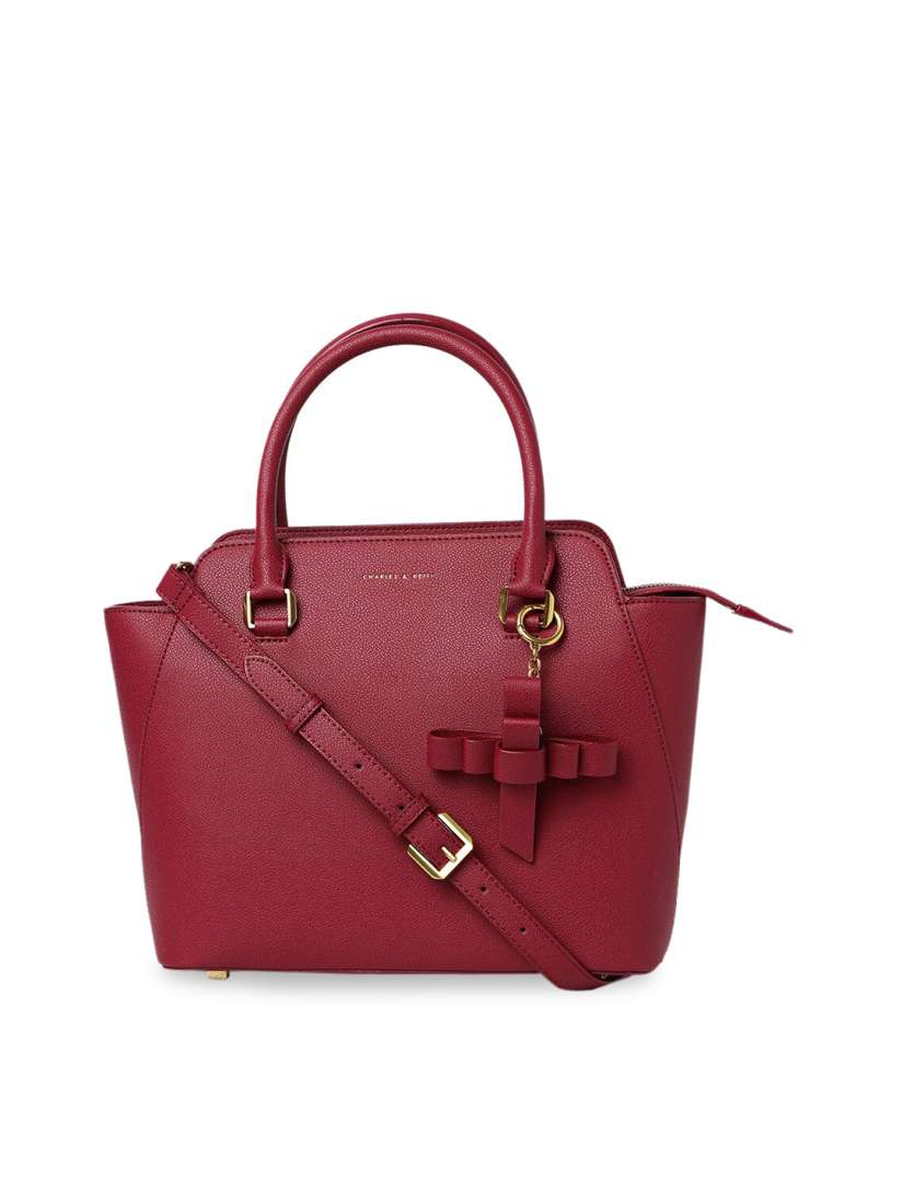 Buy CHARLES KEITH Red Solid Handheld Bag Handbags for Women 13337780 Myntra