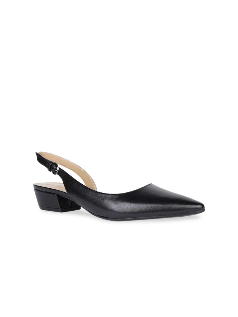 Buy Naturalizer Women Black Solid Leather Mules Heels for Women 13159090 Myntra