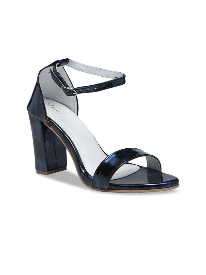 Buy Misto Women Blue Solid Block Heels Heels for Women 13177172 Myntra