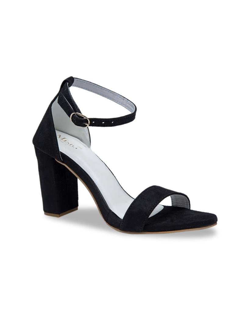 Buy Misto Women Black Solid Block Heels Heels for Women 13177170 Myntra