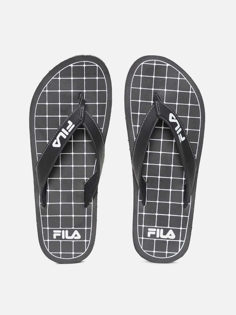 Fila men black flip flops new arrivals