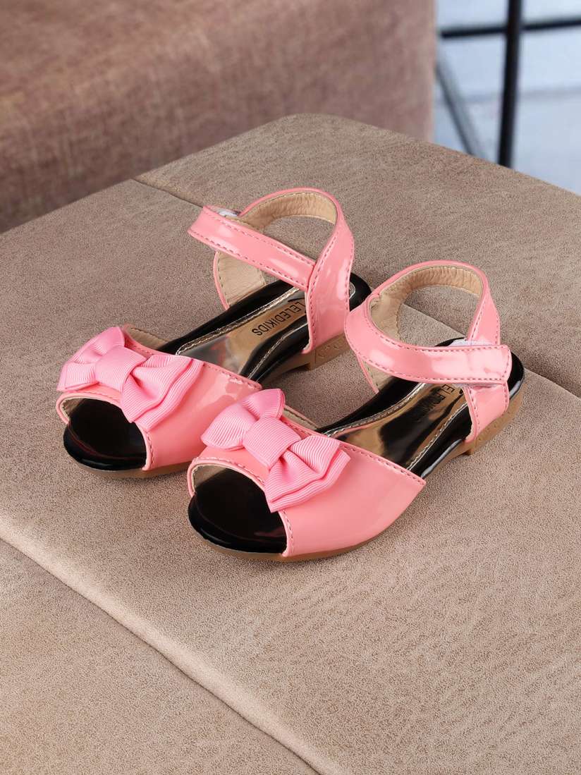 Buy Walktrendy Girls Pink Peep Toe Flats with Bows Flats for Girls 11449022 Myntra