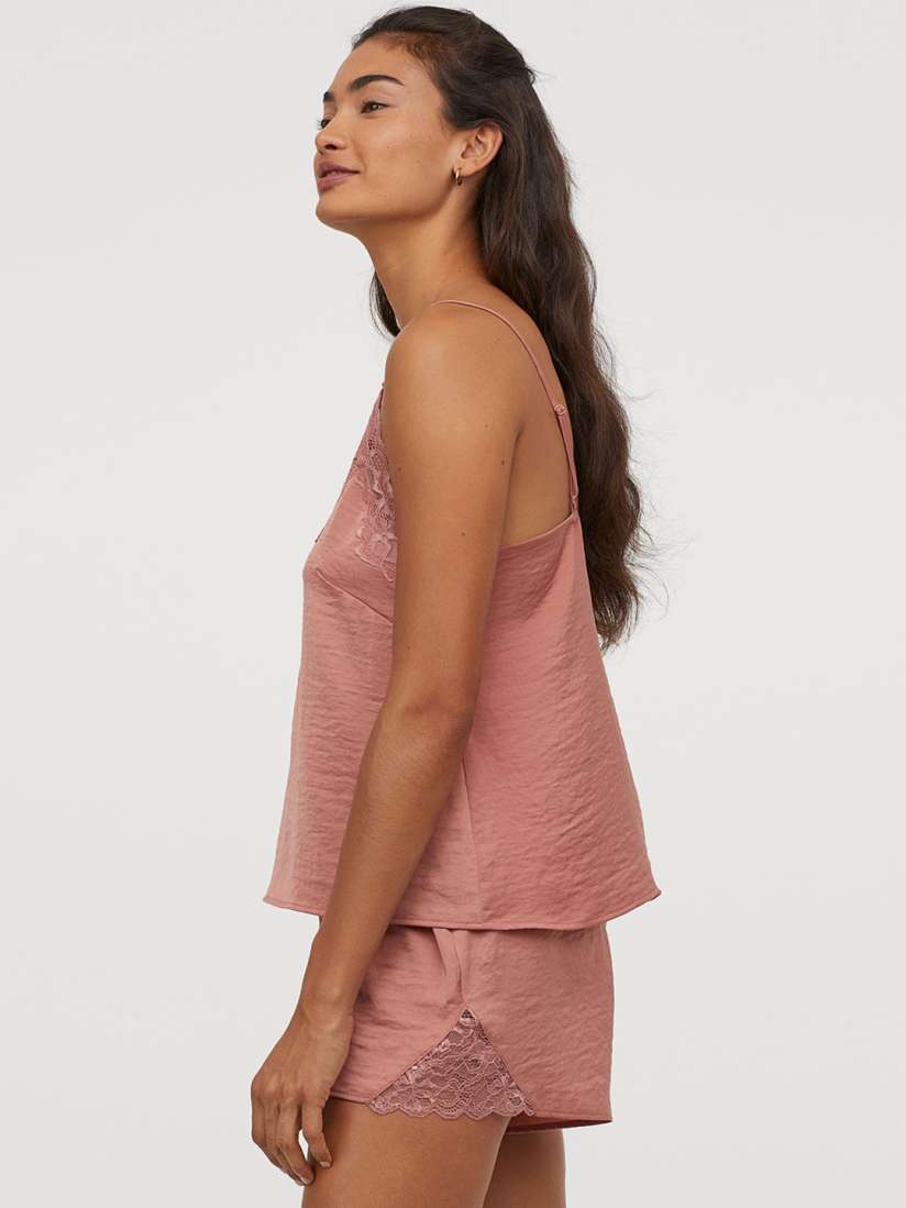 Buy H M Women Pink Solid Satin Pyjamas Night suits for Women 11494642 Myntra
