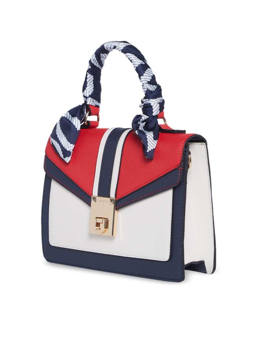 Buy ALDO Red Navy Blue Colourblocked Satchel Bag Handbags for Women 11506556 Myntra