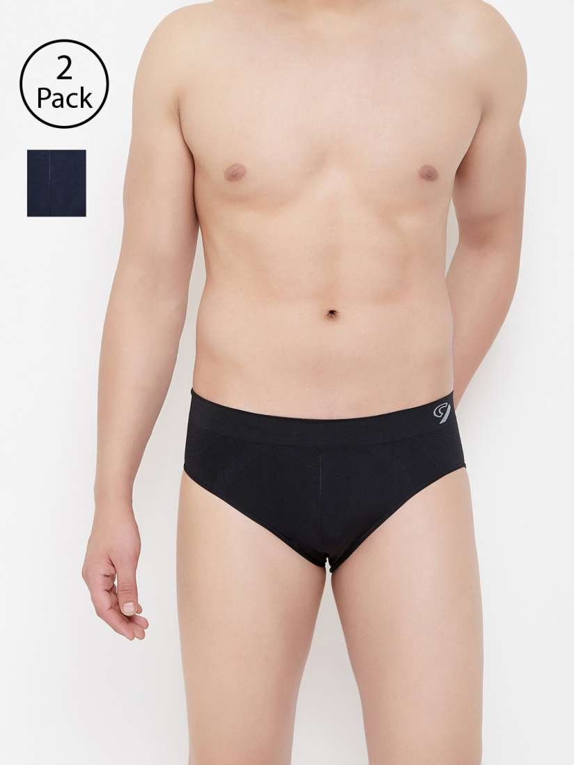 Buy C9 AIRWEAR Men Pack of 2 Assorted Seamless Basic Briefs P502 BLK NAVY Briefs for Men 11517650 Myntra