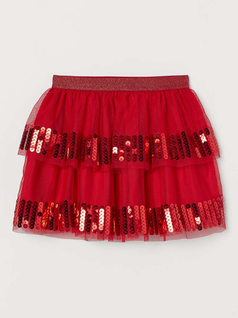 H&m red tulle skirt clearance