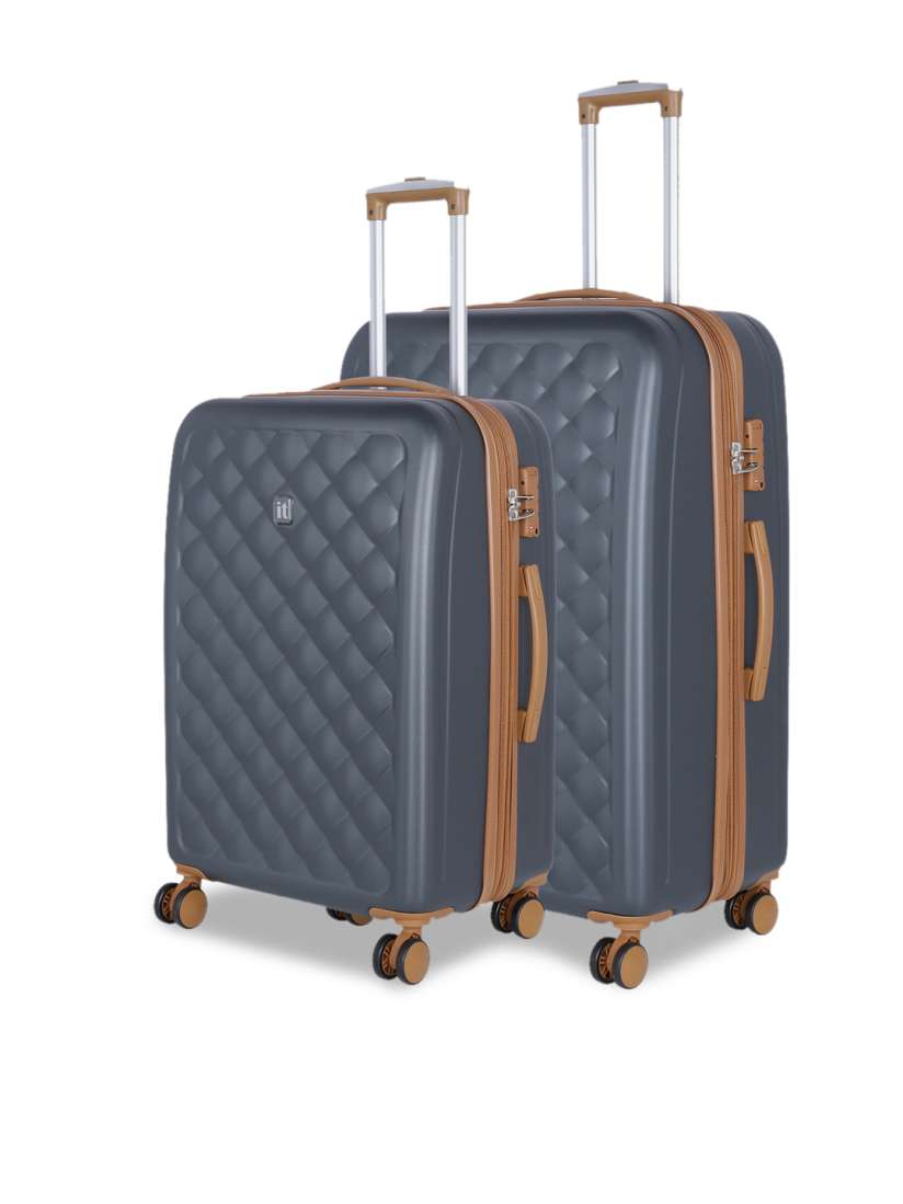 Buy IT luggage Set Of 2 Grey Cushion Lux 360 Degree Rotation Hard Sided Trolley Suitcases Trolley Bag for Unisex 11569640 Myntra